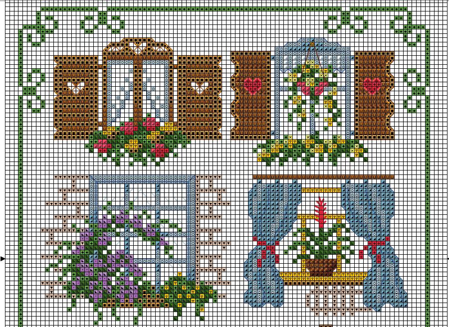 Schema punto croce Finestre Schema 01