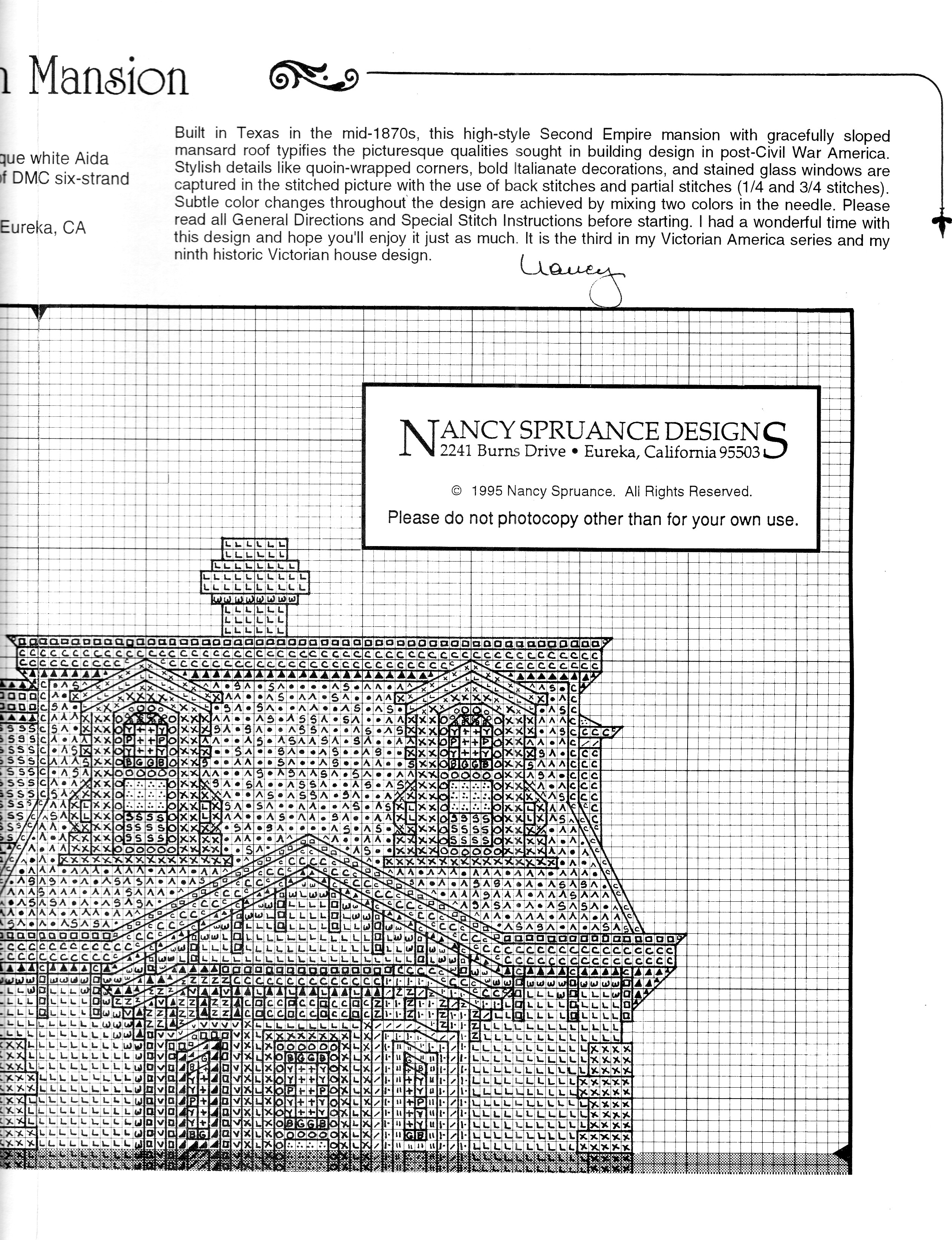 Schema punto croce Fulton Mansion 03