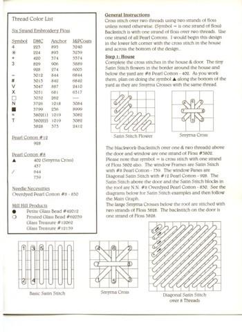 Schema punto croce Ladybug Cottage 03
