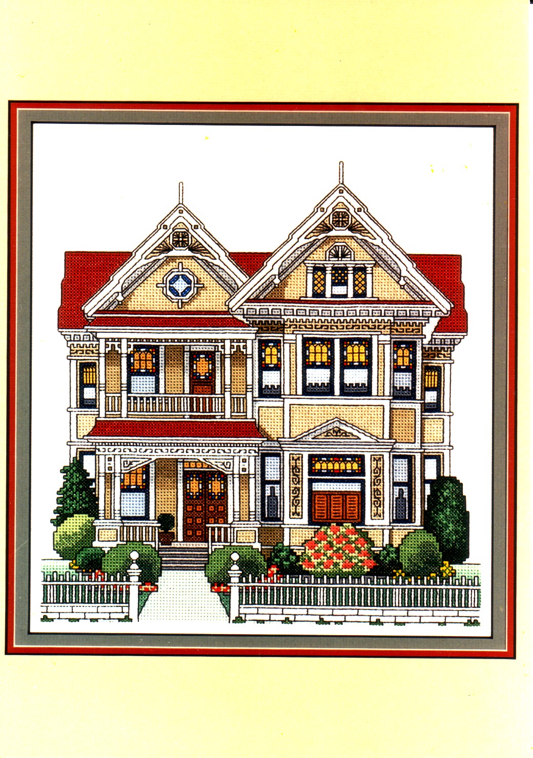 Schema punto croce Linden Hall 01