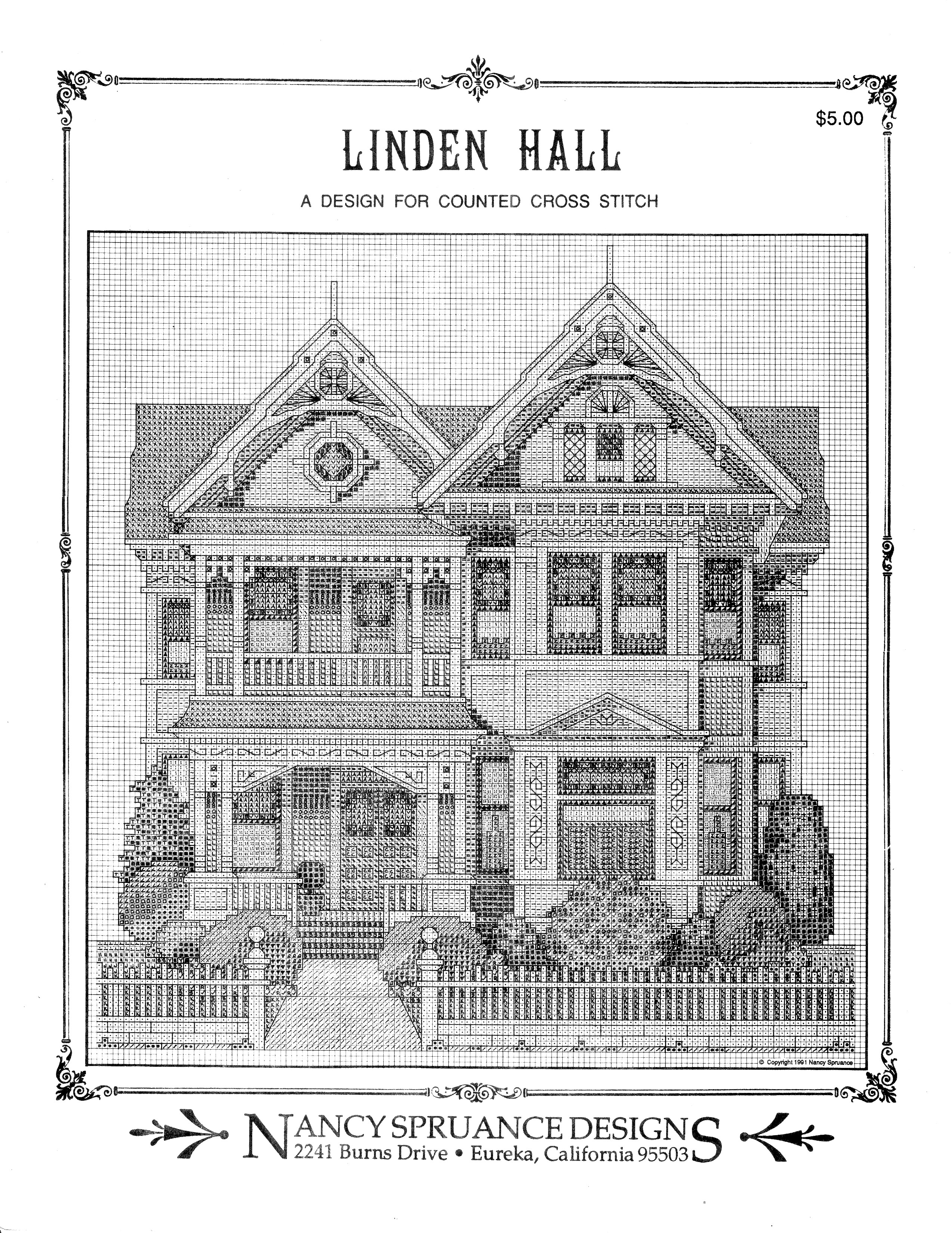 Schema punto croce Linden Hall 02