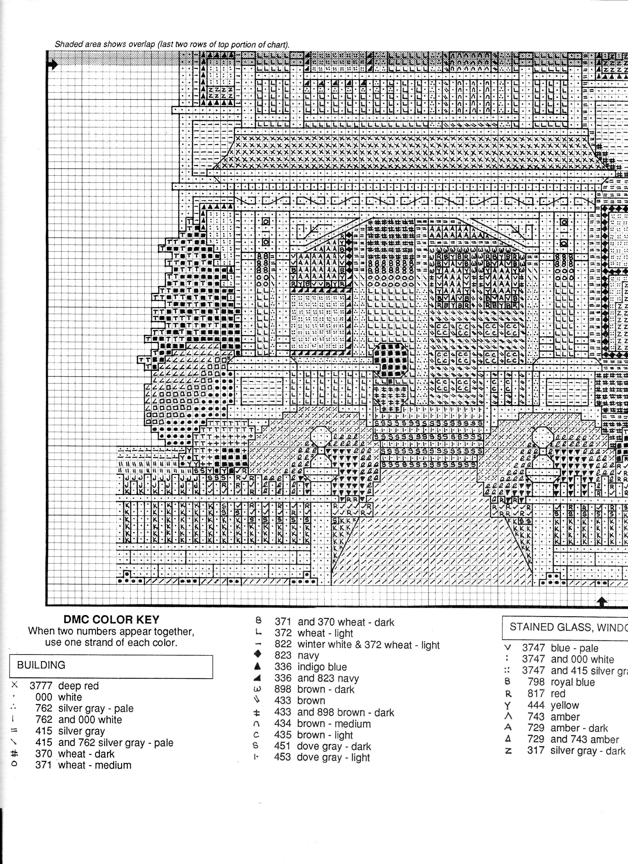 Schema punto croce Linden Hall 06