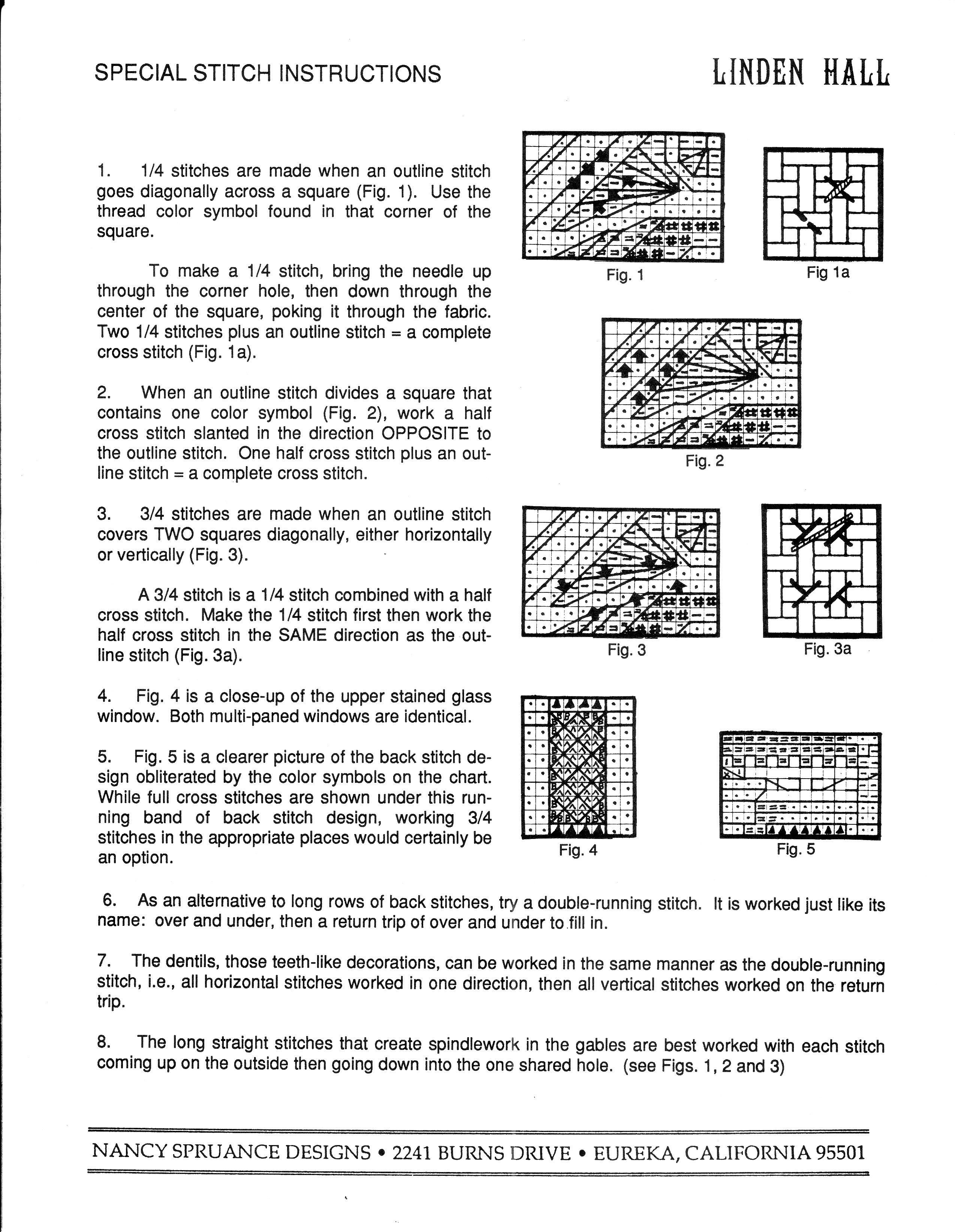 Schema punto croce Linden Hall 09