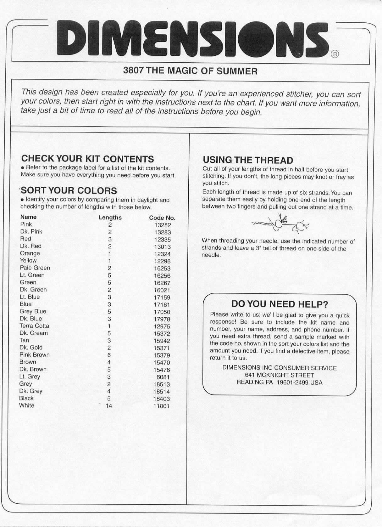 Schema punto croce Magic Of Summer 06