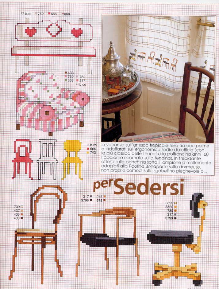 Schema punto croce Mobili 02