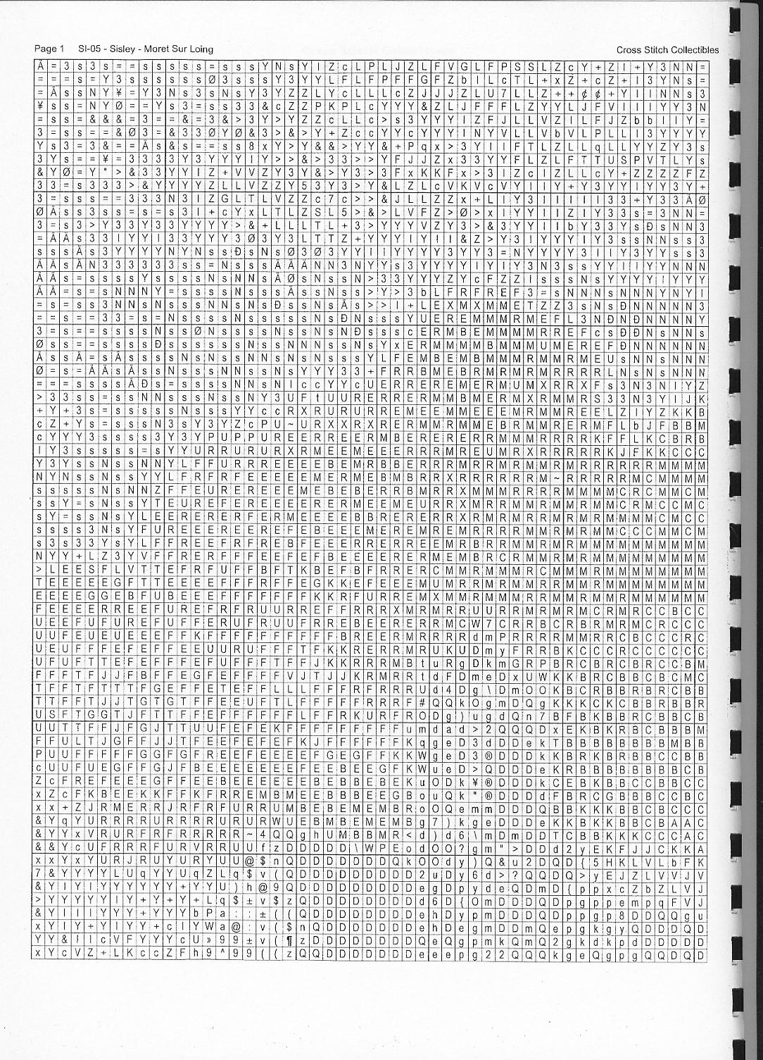Schema punto croce Moret Sur Loing 02