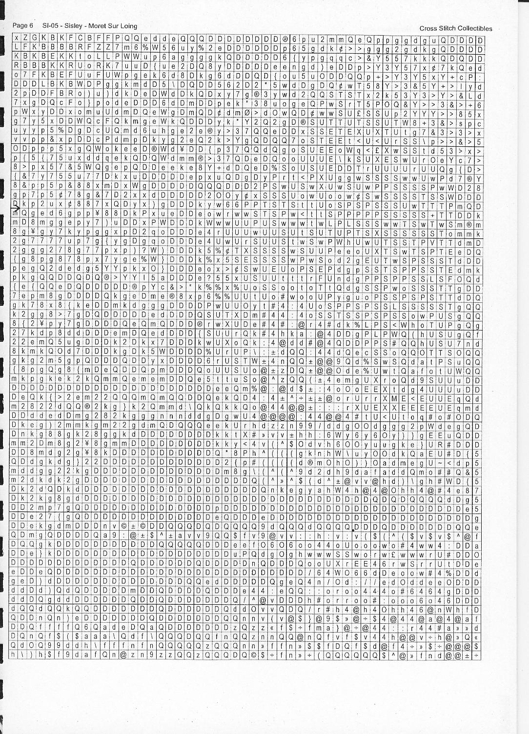 Schema punto croce Moret Sur Loing 07