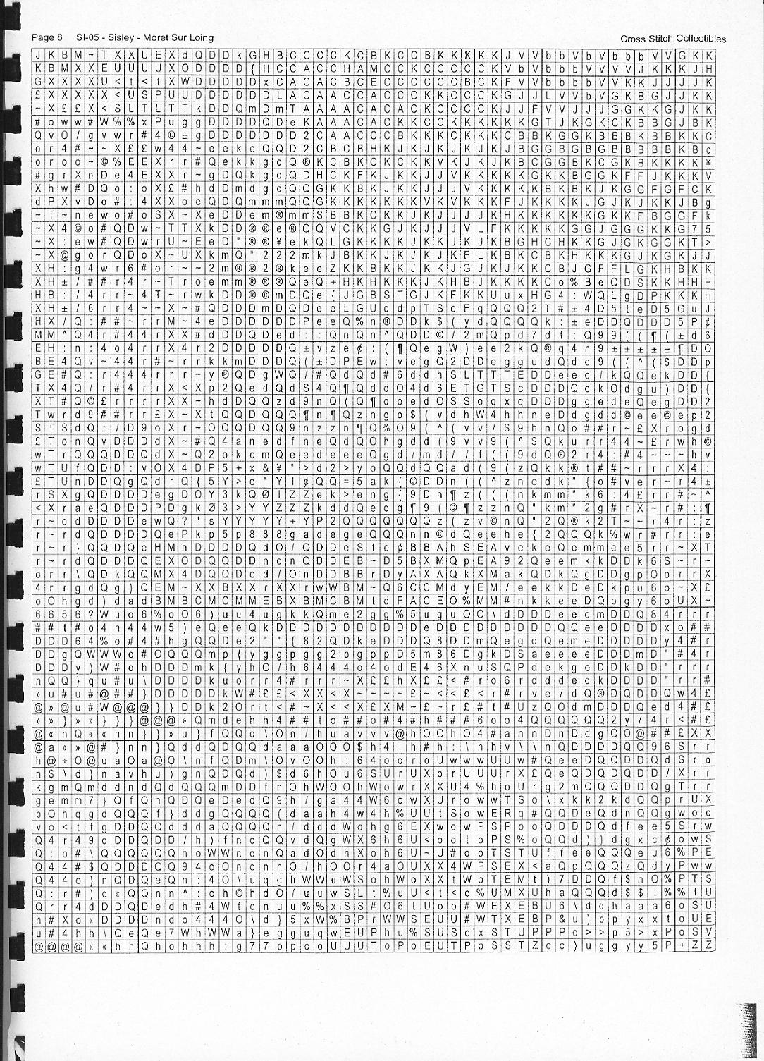 Schema punto croce Moret Sur Loing 09