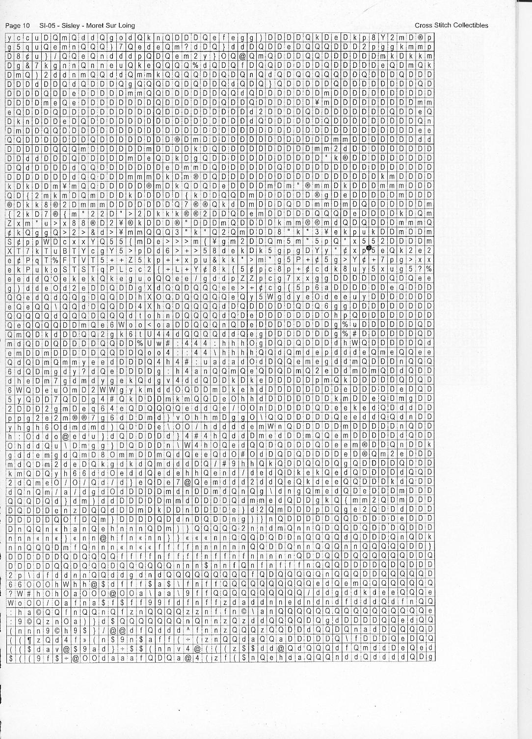 Schema punto croce Moret Sur Loing 11