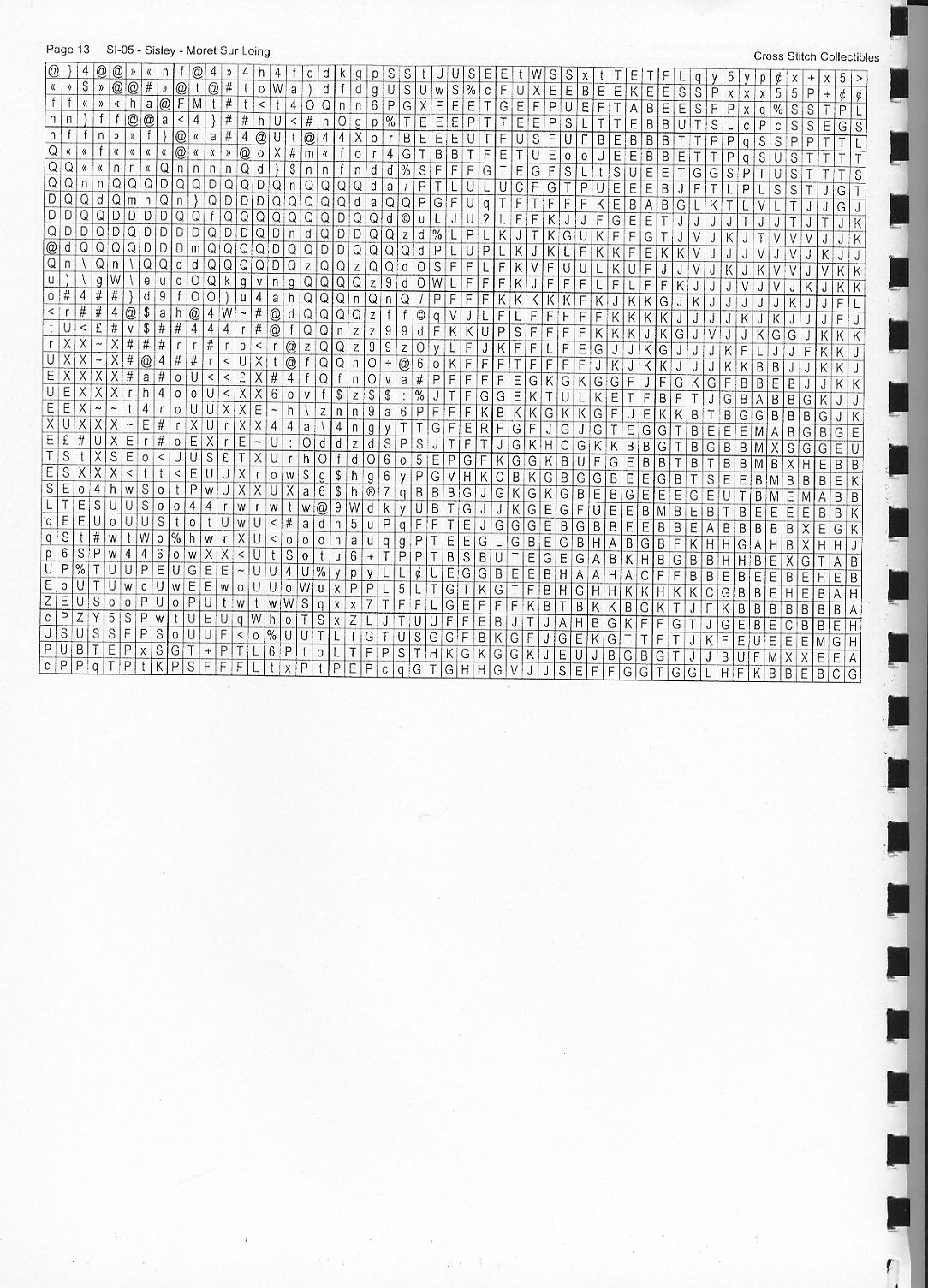 Schema punto croce Moret Sur Loing 14