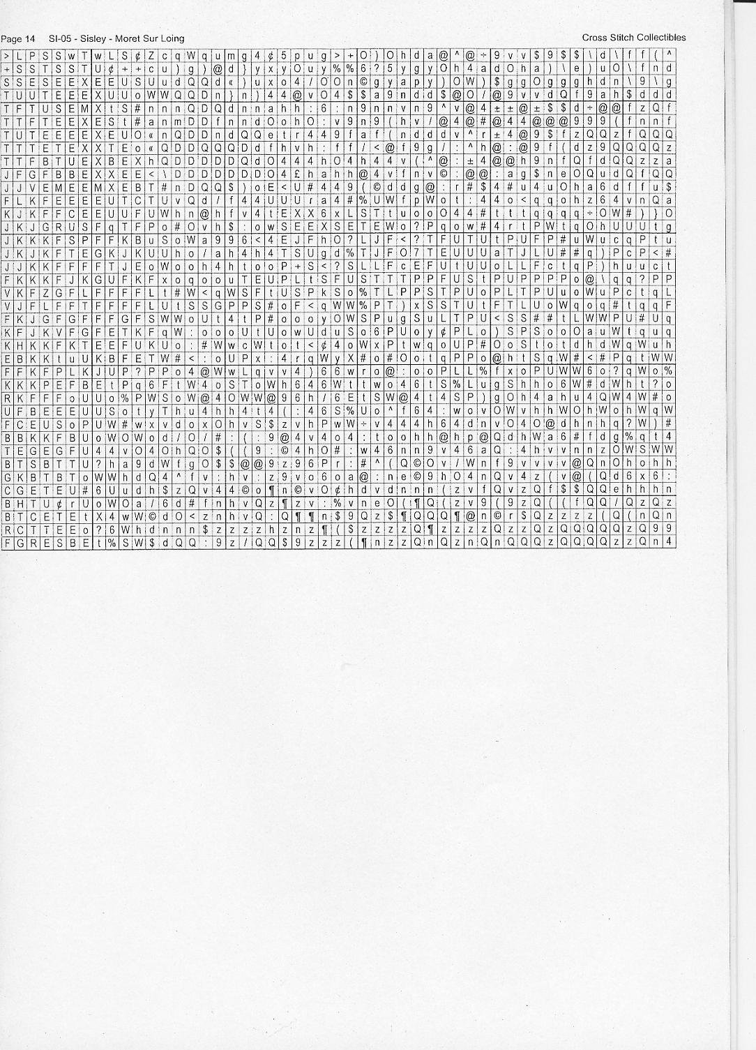 Schema punto croce Moret Sur Loing 15