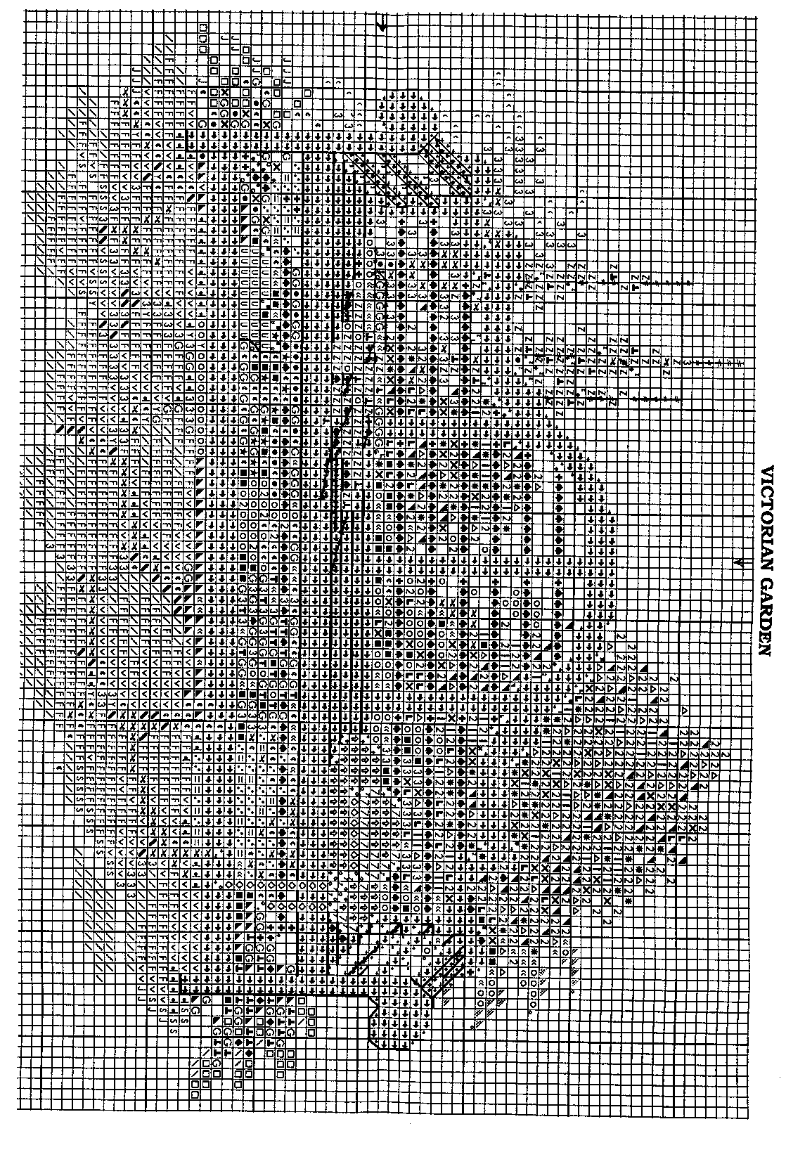 Schema punto croce Patio 03