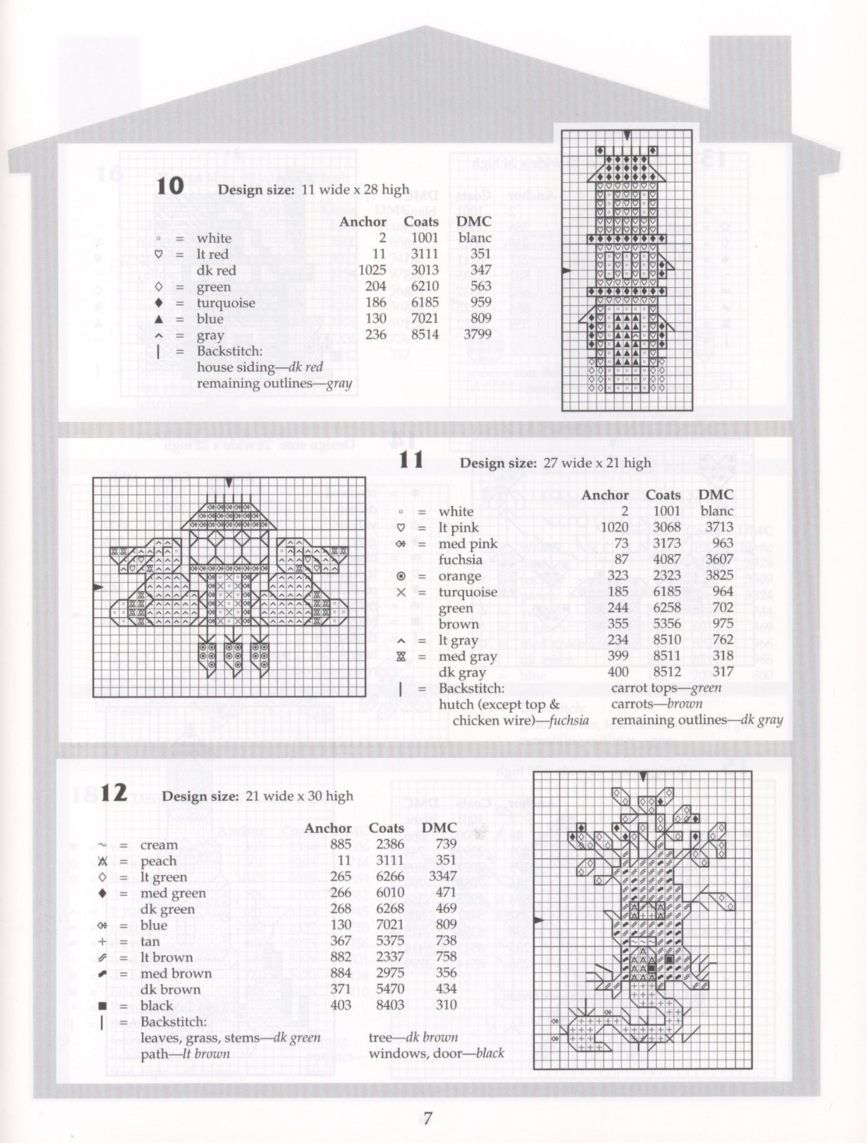 Schema punto croce Piccole Case 07