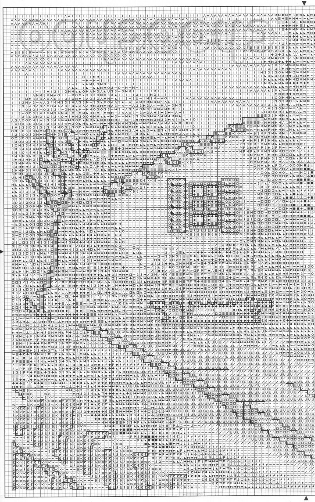 Schema punto croce Rincon Con Flores 03
