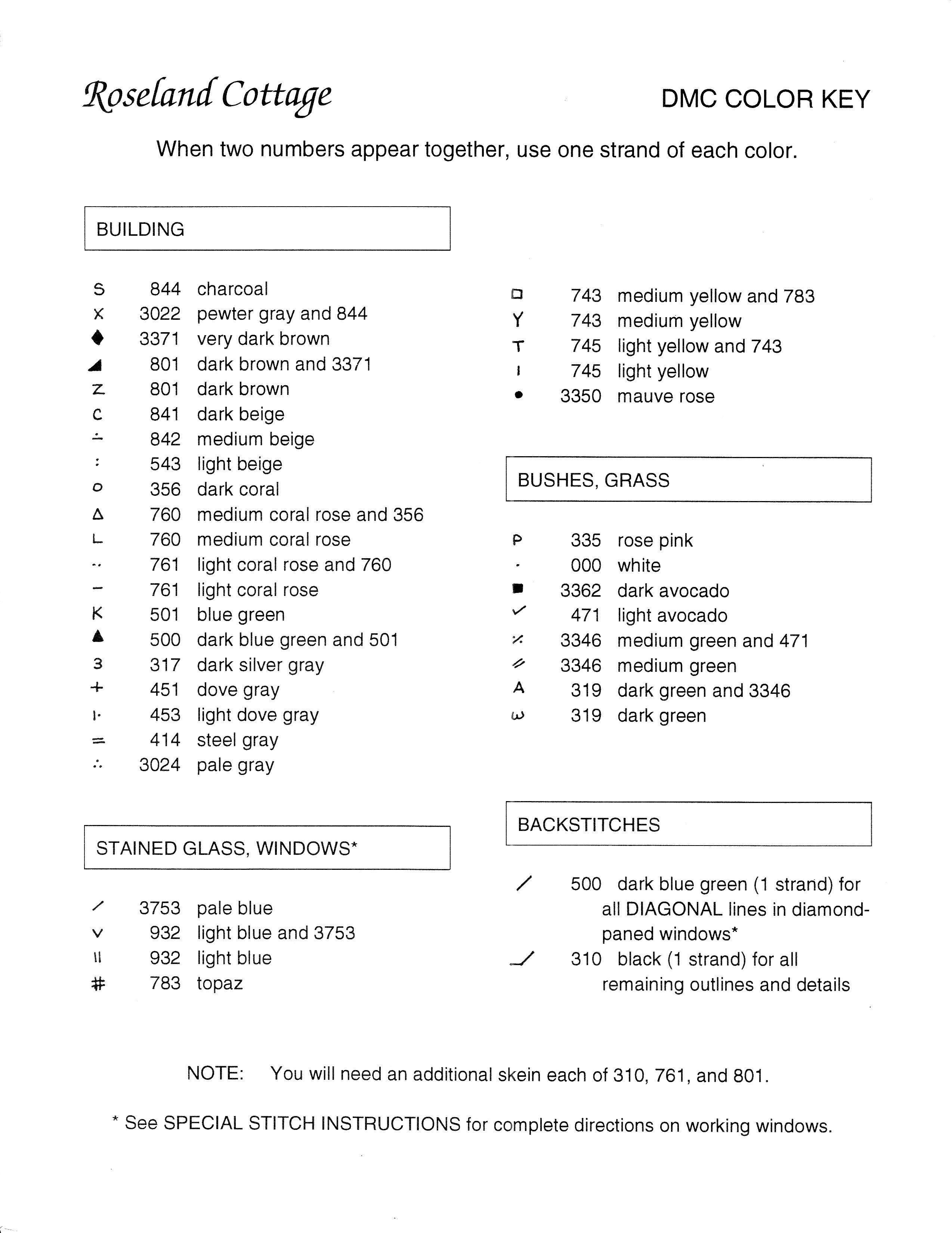 Schema punto croce Roseland Cottage 08