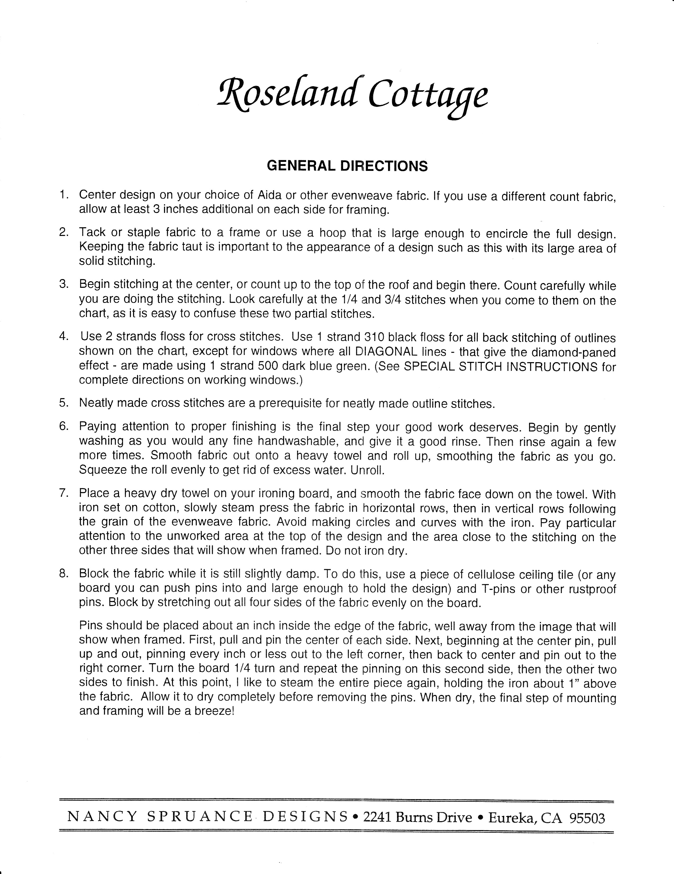 Schema punto croce Roseland Cottage 09