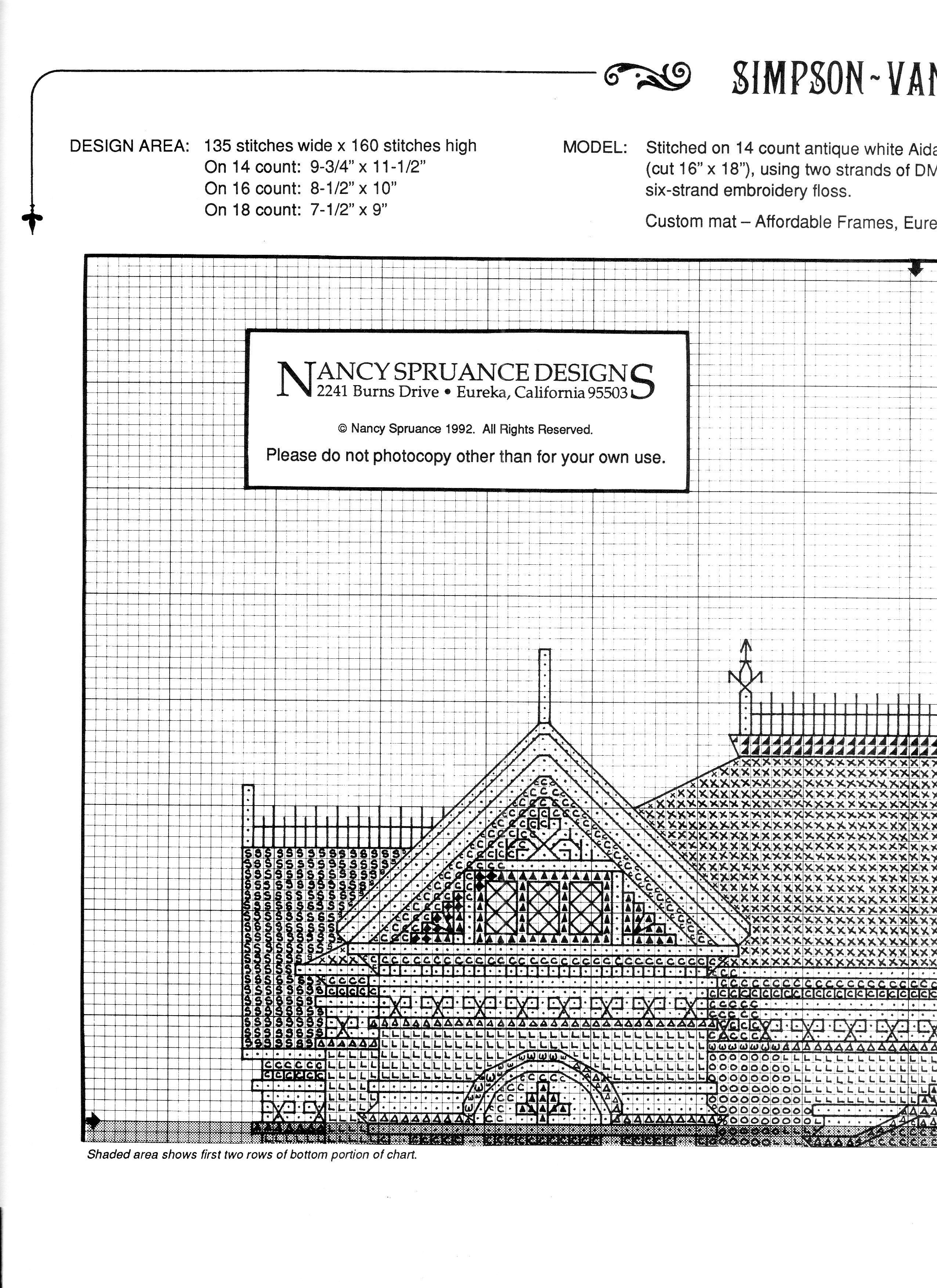 Schema punto croce Simpson Vance House 04
