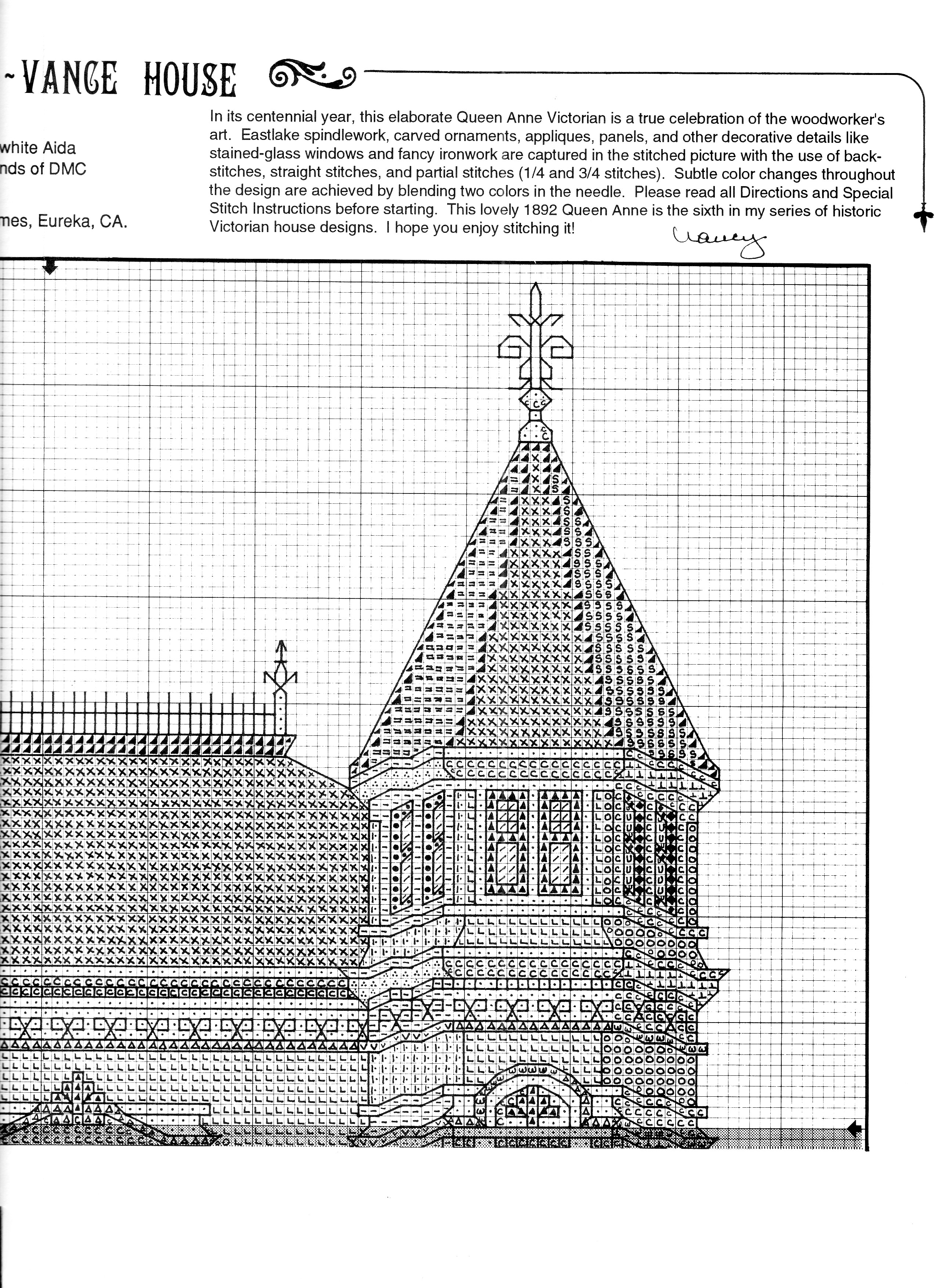 Schema punto croce Simpson Vance House 05