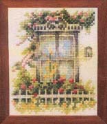 Schema punto croce Balcone Fiorito 01