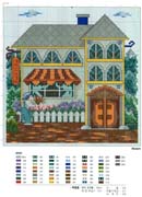 Schema punto croce Casa Con Giardino