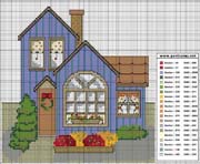 Schema punto croce Casas 11
