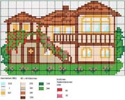 Schema punto croce Casas 12