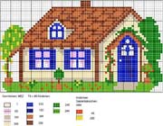 Schema punto croce Casas 13
