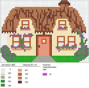 Schema punto croce Casas 17