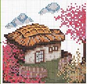 Schema punto croce Casebre