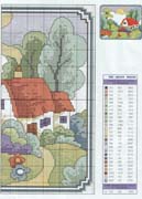 Schema punto croce Casita Colores 02