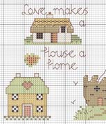 Schema punto croce Cottages Casas 04