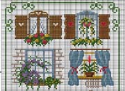 Schema punto croce Finestre Schema 01