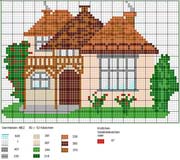 Schema punto croce Hand Village House