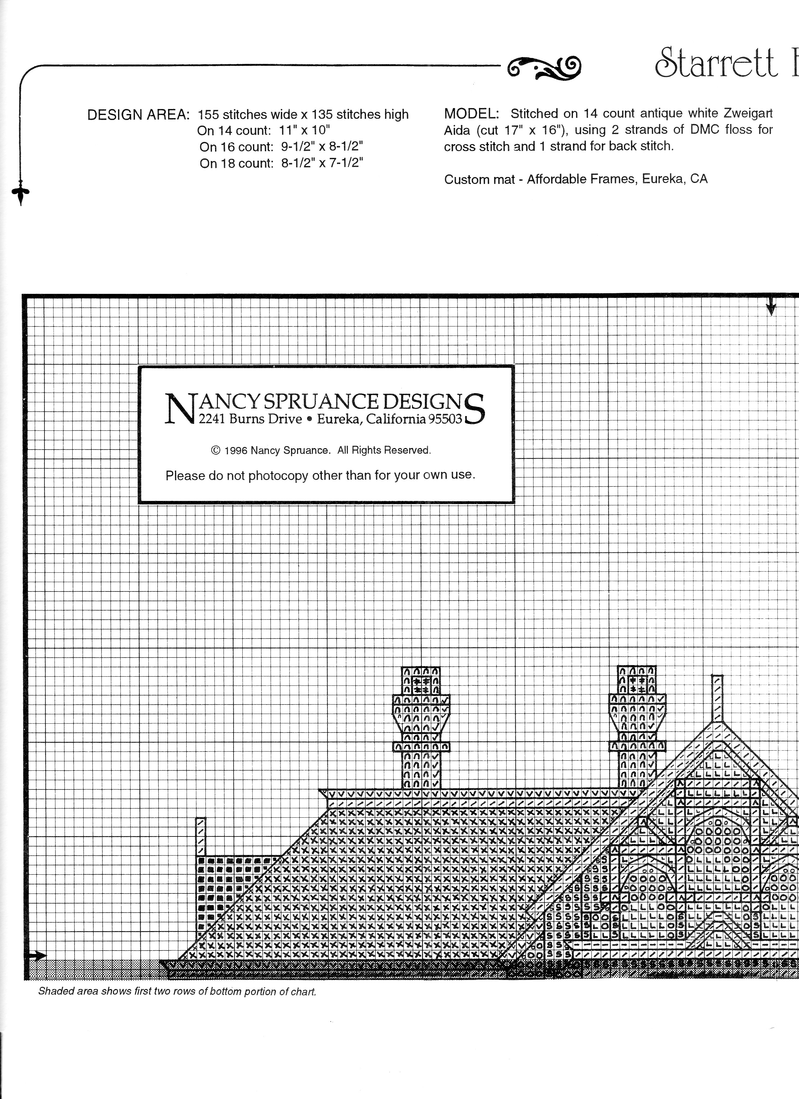 Schema punto croce Starrett House 04
