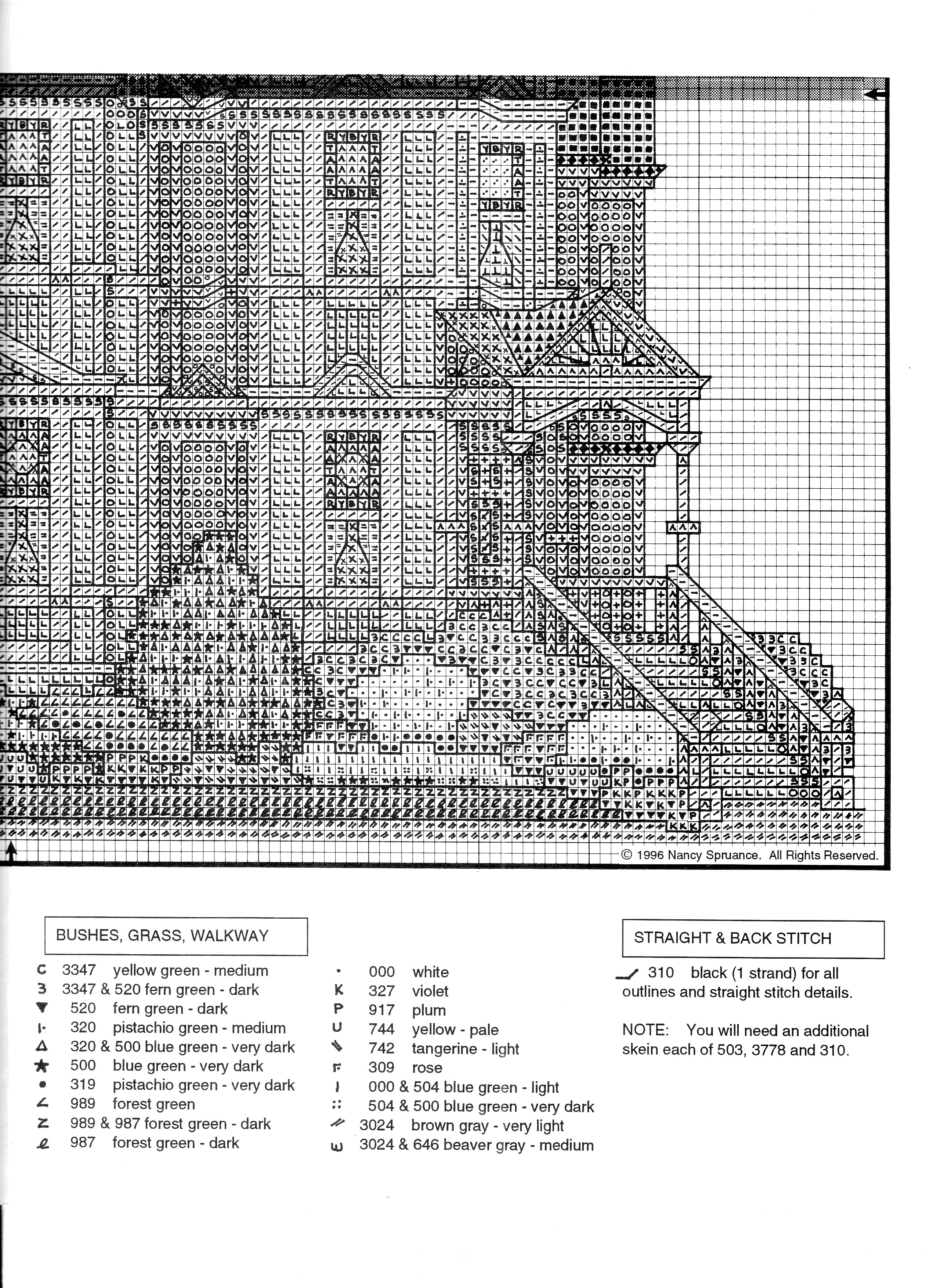 Schema punto croce Starrett House 07