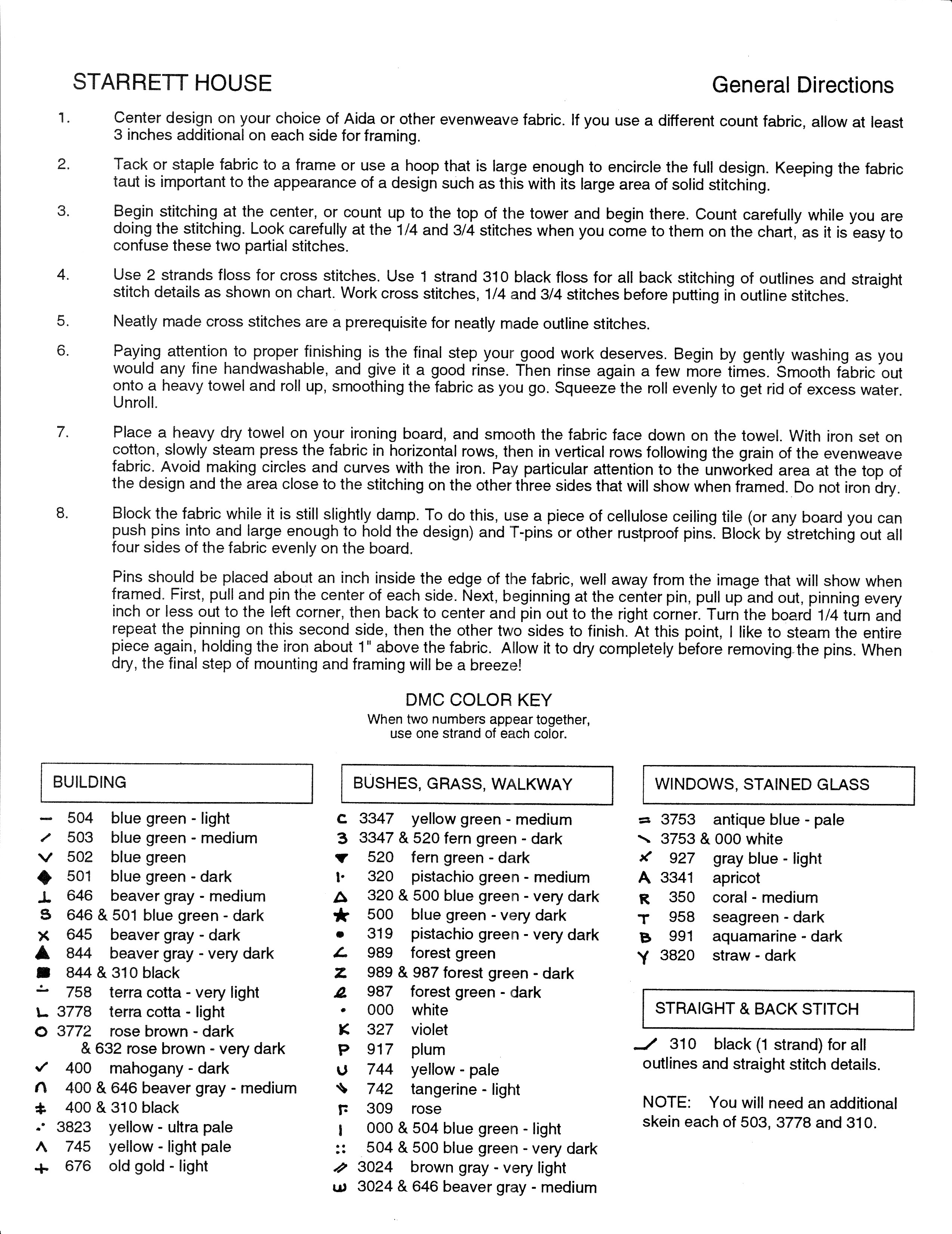 Schema punto croce Starrett House 08