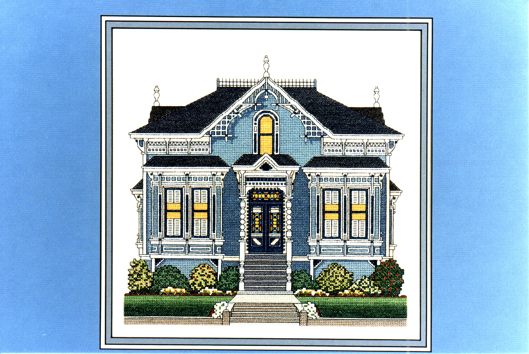 Schema punto croce The Blue Victorian 01