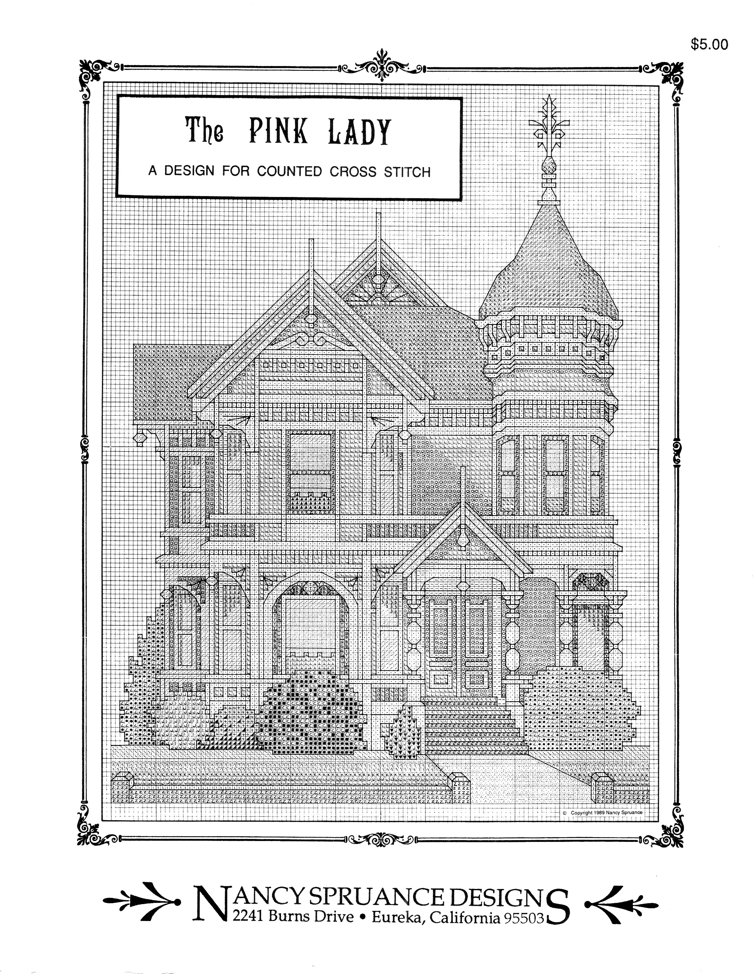 Schema punto croce The Pink Lady 02