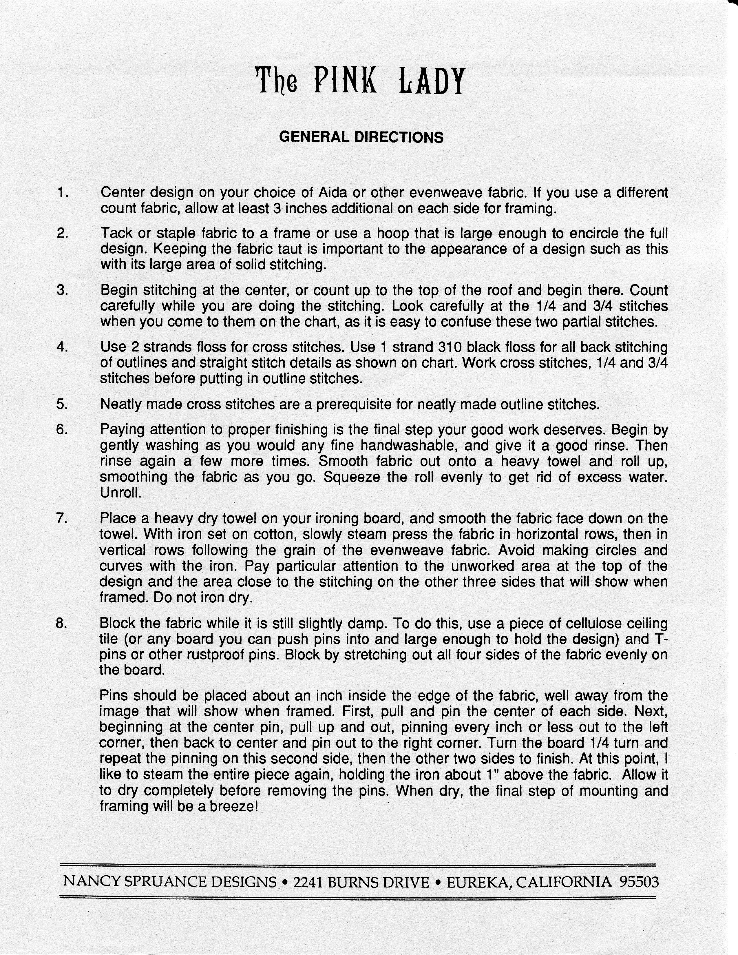 Schema punto croce The Pink Lady 09