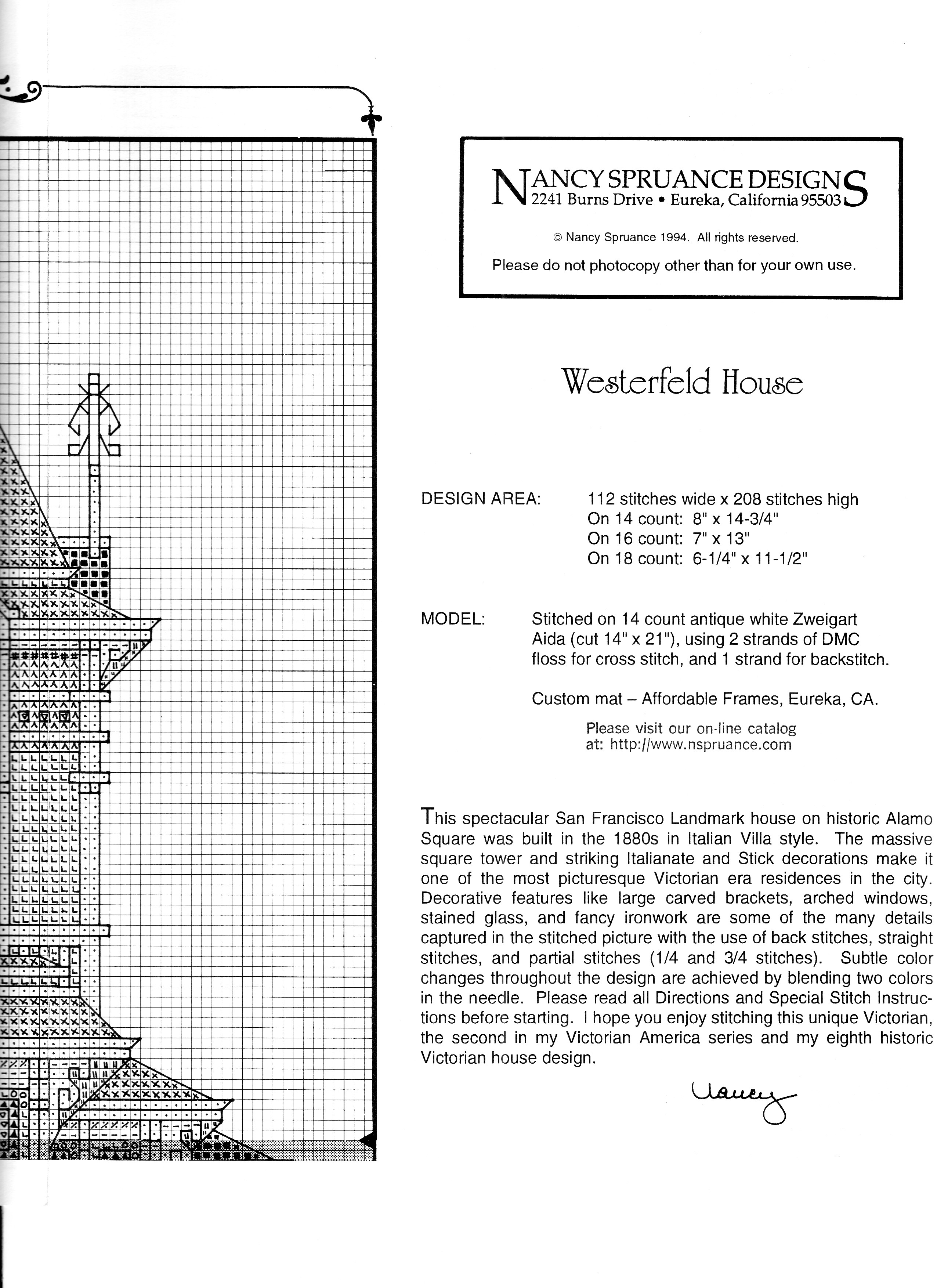 Schema punto croce Westerfeld House 05