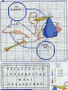 Schema punto croce Cicogna Data Nome
