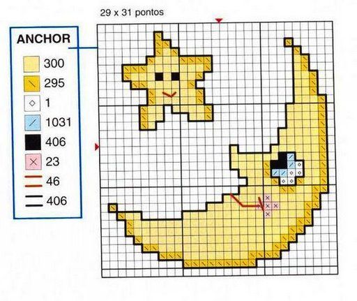 Schema punto croce Luna Bella