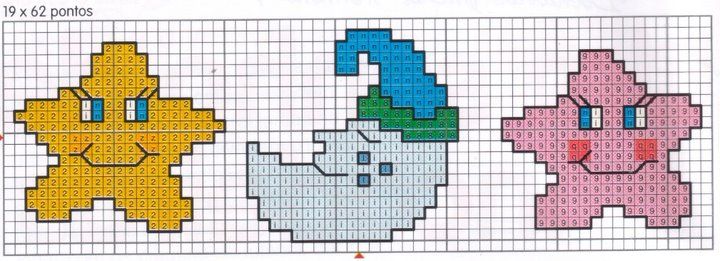 Schema punto croce Luna Cappello