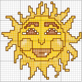 Schema punto croce Sole Bello