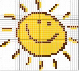 Schema punto croce Sole Sorridente