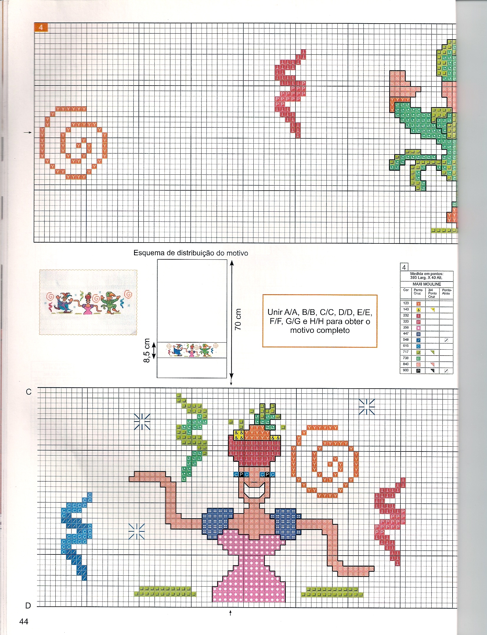 Schema punto croce Giullari 3
