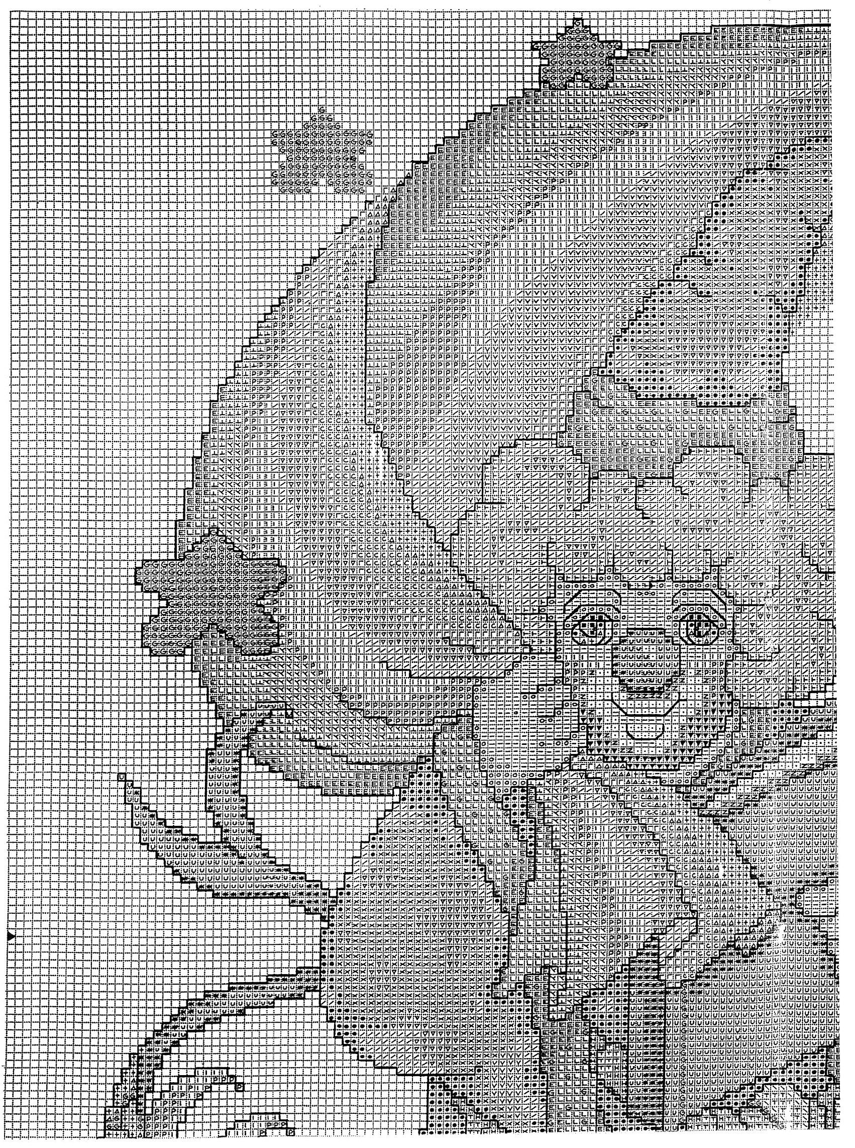 Schema punto croce Mago Pagliacio 2