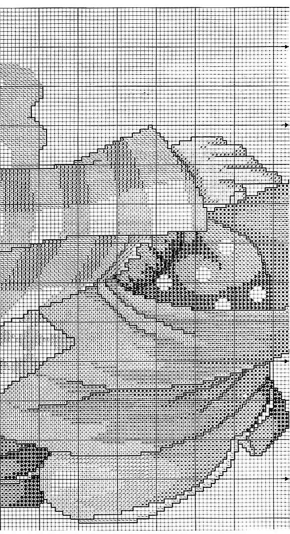 Schema punto croce Pagliacci Arcobaleno 10