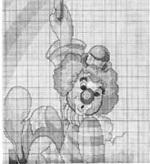 Schema punto croce Pagliacci Arcobaleno 5