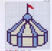 Schema punto croce Tenda Circo